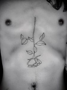 Rose tattoo Line 薔薇　ライン　タトゥー
